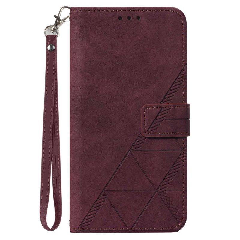 Housse Samsung Galaxy Z Fold 6 Triangles à Lanière