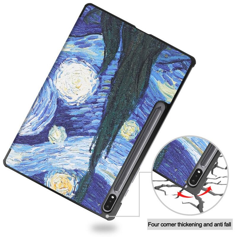 Smart Case Coque Samsung Galaxy Tab S7 FE Porte-stylet Nuit Étoilée