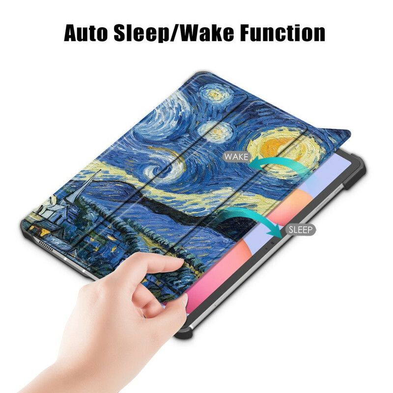 Smart Case Coque Samsung Galaxy Tab S7 FE Renforcée Van Gogh