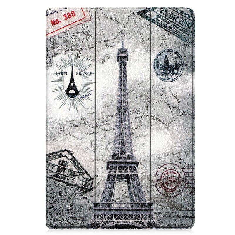 Smart Case Coque Samsung Galaxy Tab S7 FE Tour Eiffel Porte-stylet