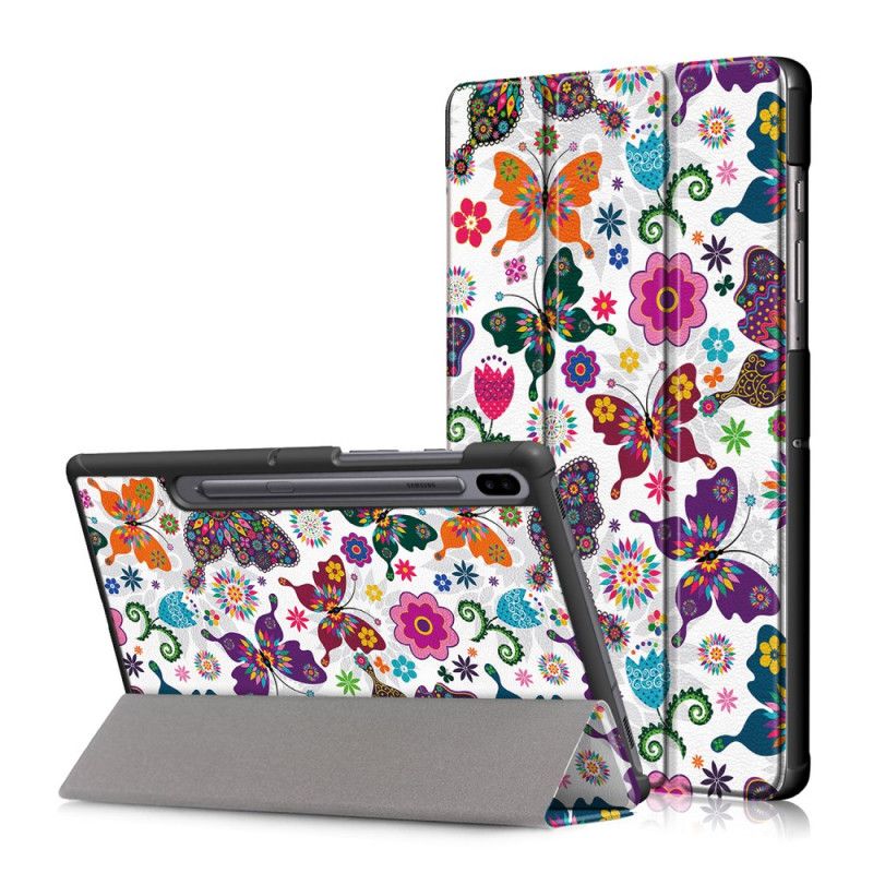 Smart Case Samsung Galaxy Tab S6 Porte-stylet Fleurs Vintage