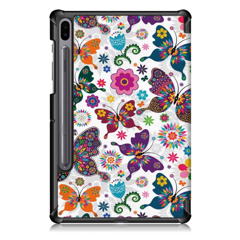 Smart Case Samsung Galaxy Tab S6 Porte-stylet Fleurs Vintage