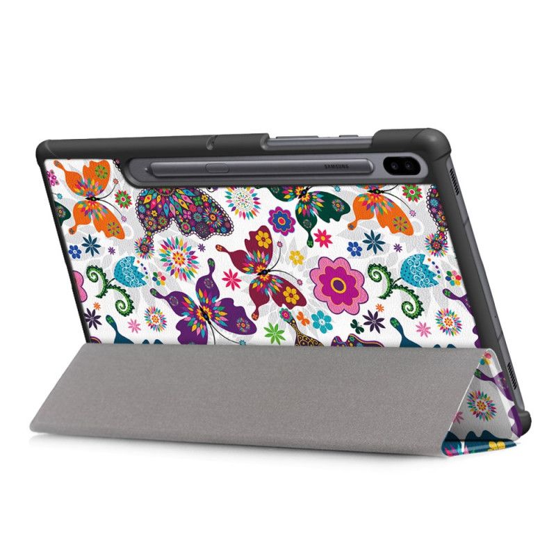 Smart Case Samsung Galaxy Tab S6 Porte-stylet Fleurs Vintage