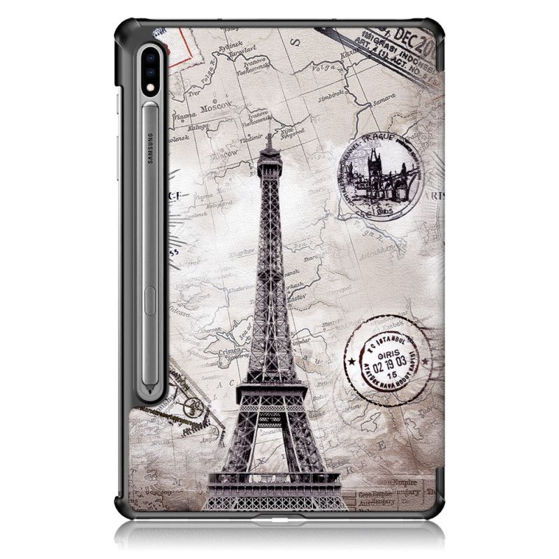 Smart Case Samsung Galaxy Tab S7 Renforcée Tour Eiffel