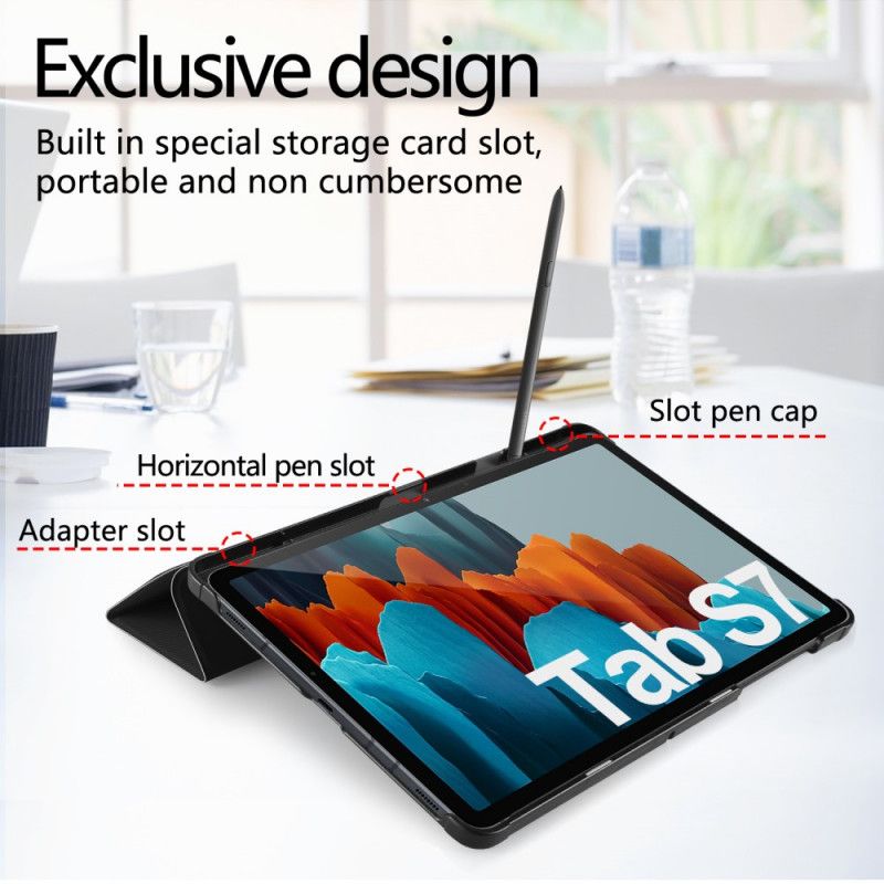 Smart Case Samsung Galaxy Tab S7 Tri Fold Porte-stylet Renforcée