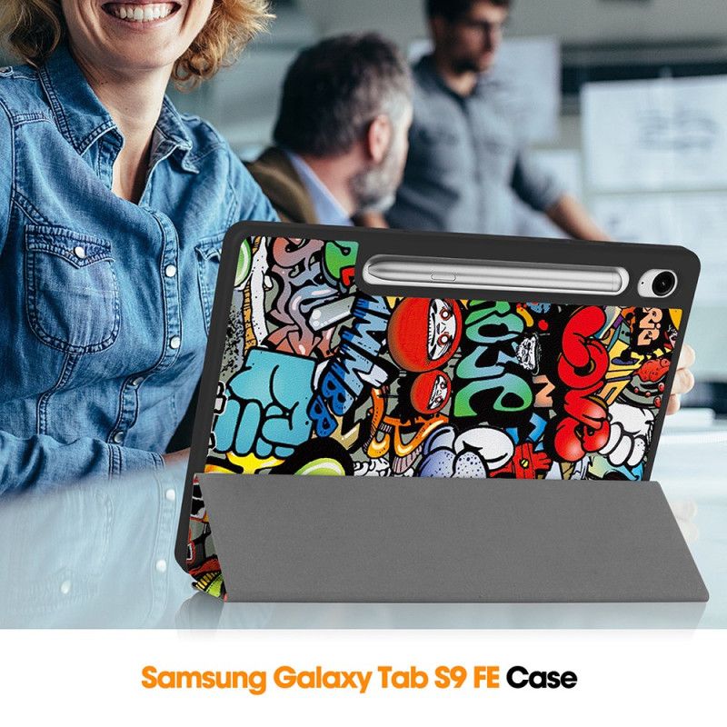 Smart Case Samsung Galaxy Tab S9 / Tab S9 FE Porte-Stylet Graffitis