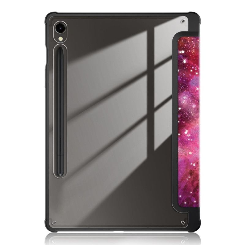 Smart Case Samsung Galaxy Tab S9 Porte-Stylet Dos Transparent Galaxie