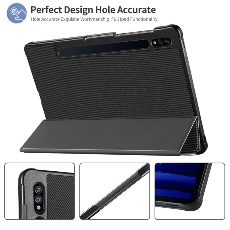 Smart Case Trois Plis Avec Porte-stylet Samsung Galaxy Tab S7 Plus