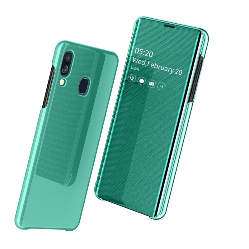 View Cover Samsung Galaxy A40 Miroir Et Simili Cuir