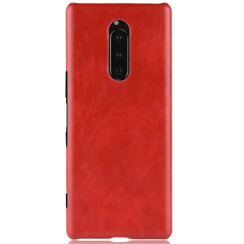 Coque Sony Xperia 1 Effet Cuir Litchi Performance