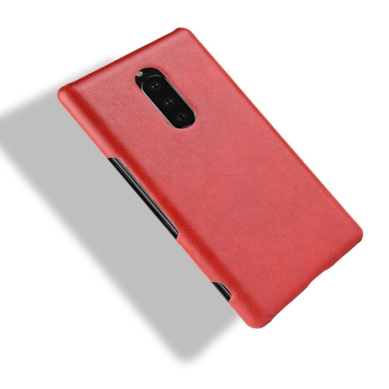 Coque Sony Xperia 1 Effet Cuir Litchi Performance