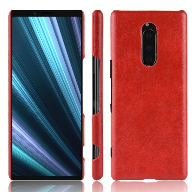 Coque Sony Xperia 1 Effet Cuir Litchi Performance