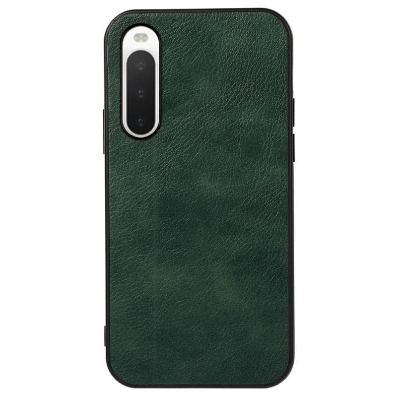 Coque Sony Xperia 10 IV Style Cuir Litchi