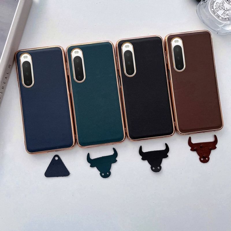 Coque Sony Xperia 10 IV Vrai Cuir