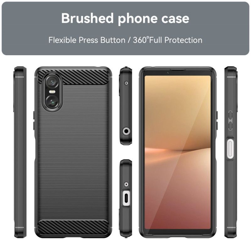 Coque Sony Xperia 10 VI Fibre Carbone Brossée