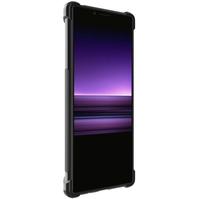 Coque Sony Xperia 5 Fibre Carbone Brossée Imak