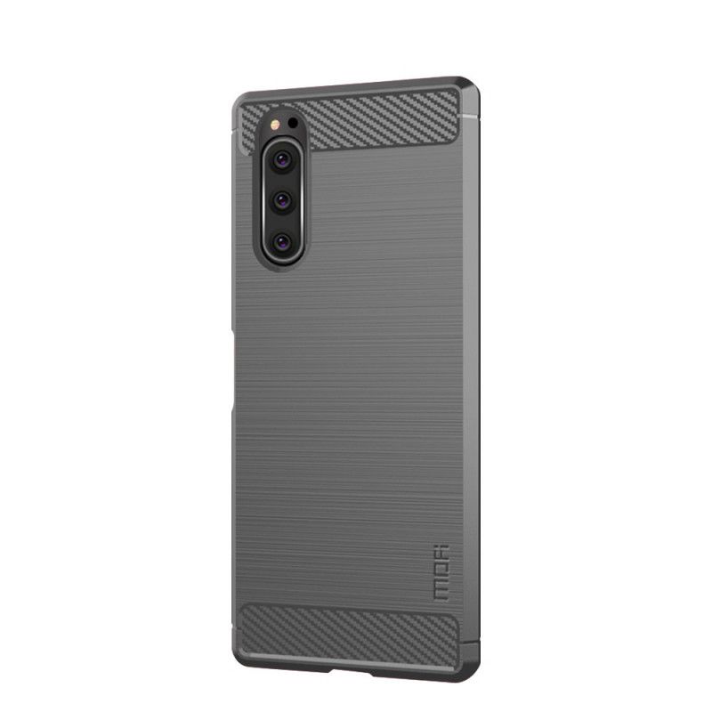 Coque Sony Xperia 5 Fibre Carbone Brossée Mofi