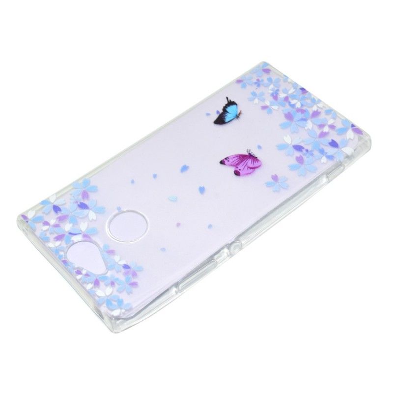 Coque Sony Xperia Xa2 Transparente Papillons Et Fleurs