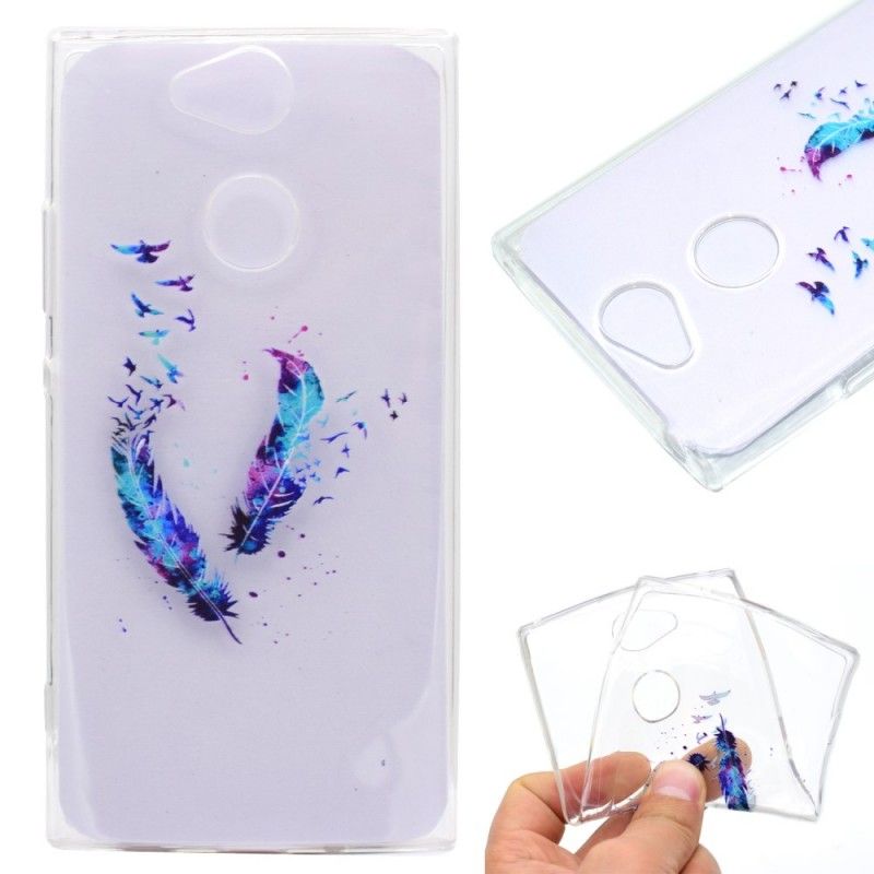 Coque Sony Xperia Xa2 Transparente Plumes