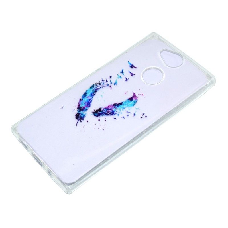 Coque Sony Xperia Xa2 Transparente Plumes