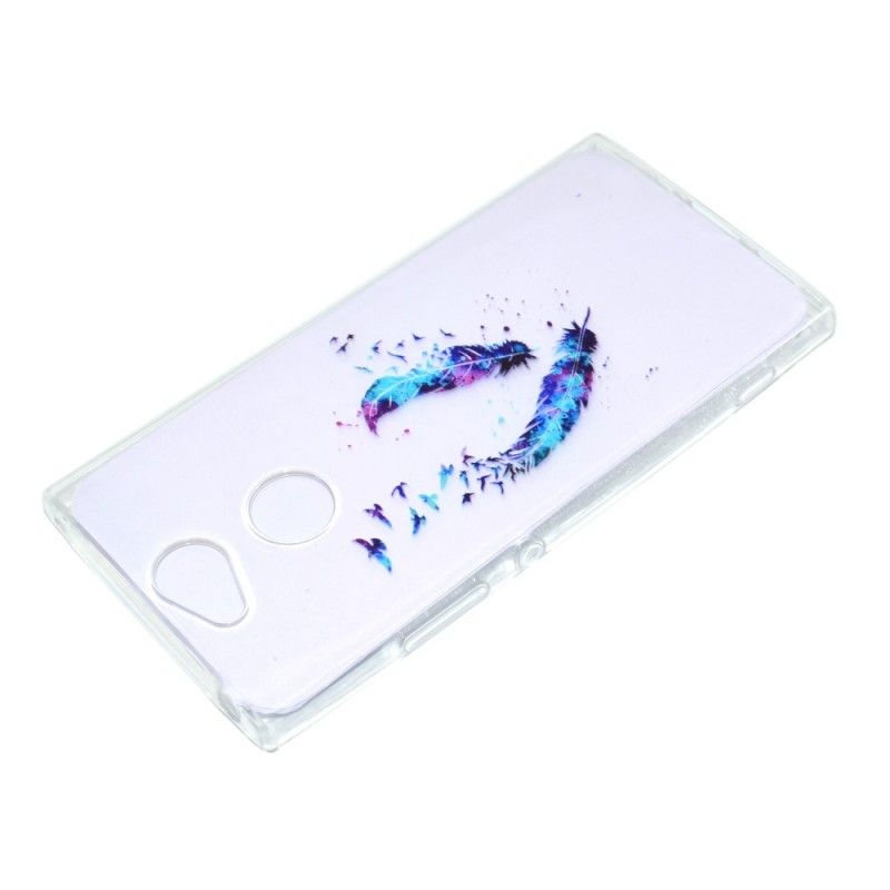 Coque Sony Xperia Xa2 Transparente Plumes