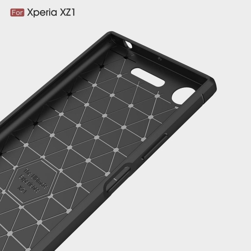 Coque Sony Xperia Xz1 Fibre Carbone Brossée