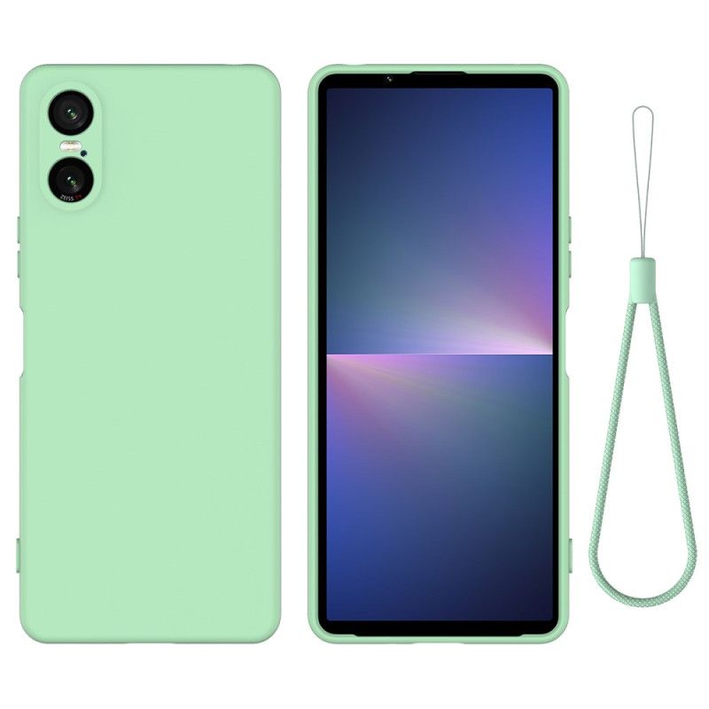 Coque Xperia 10 VI Silicone Liquide à Lanière