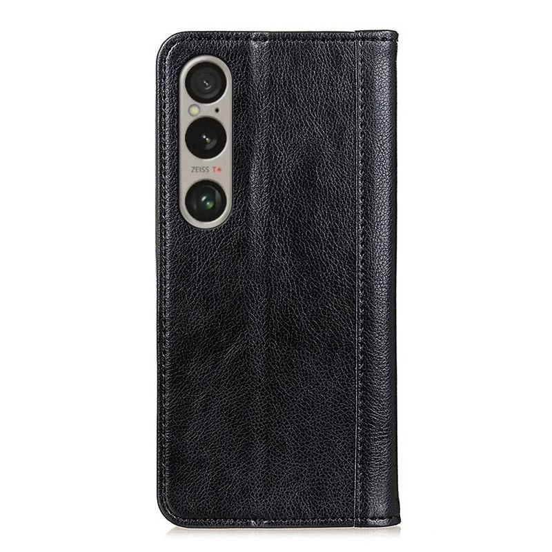 Flip Cover Sony Xperia 1 VI Cuir Fendu Vintage