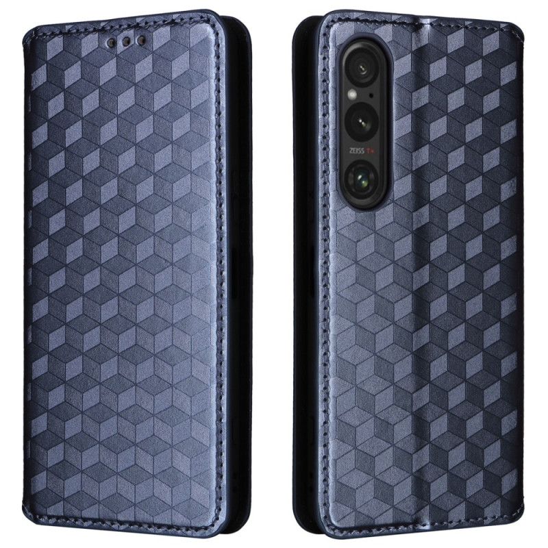 Flip Cover Sony Xperia 1 VI Motif Losanges 3D