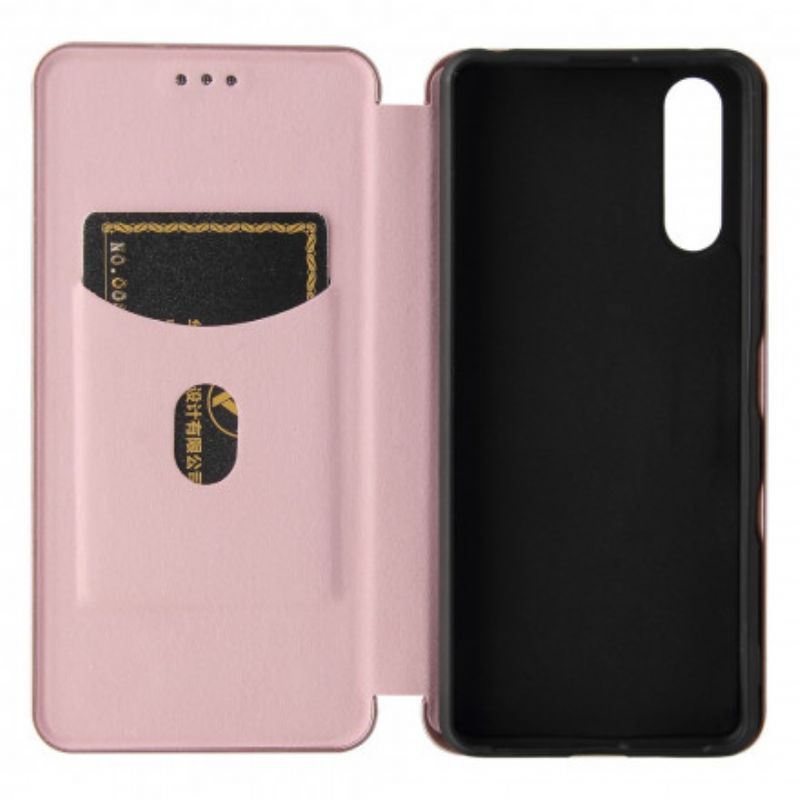 Flip Cover Sony Xperia 10 III Silicone Carbone Coloré