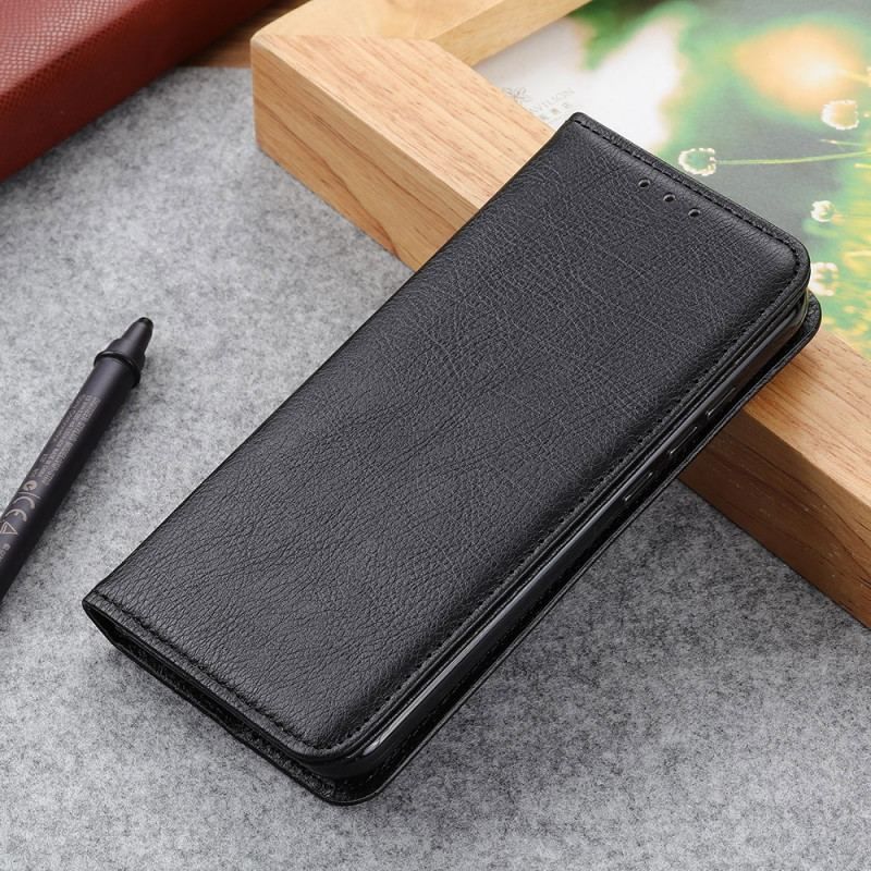 Flip Cover Sony Xperia 10 IV Cuir Fendu Litchi