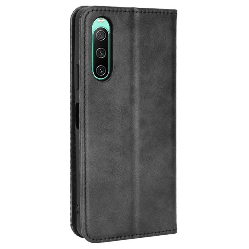 Flip Cover Sony Xperia 10 IV Style Cuir Stylisé