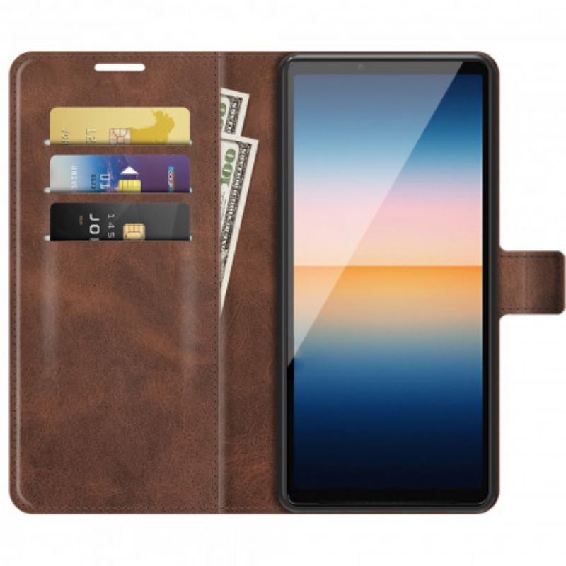 Housse Pour Sony Xperia 10 III Effet Cuir Slim Extrême