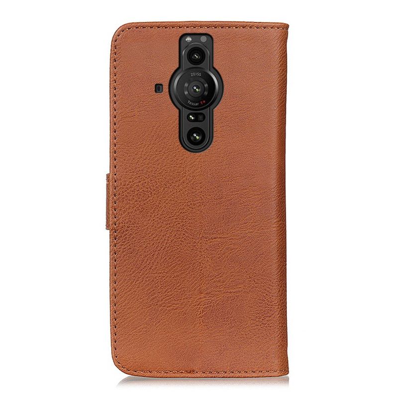 Housse Pour Sony Xperia Pro-I Simili Cuir Khazneh