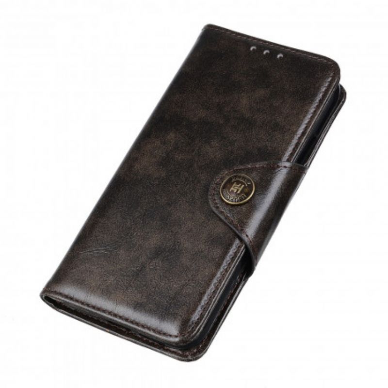 Housse Sony Xperia 1 III Simili Cuir Bouton Verni