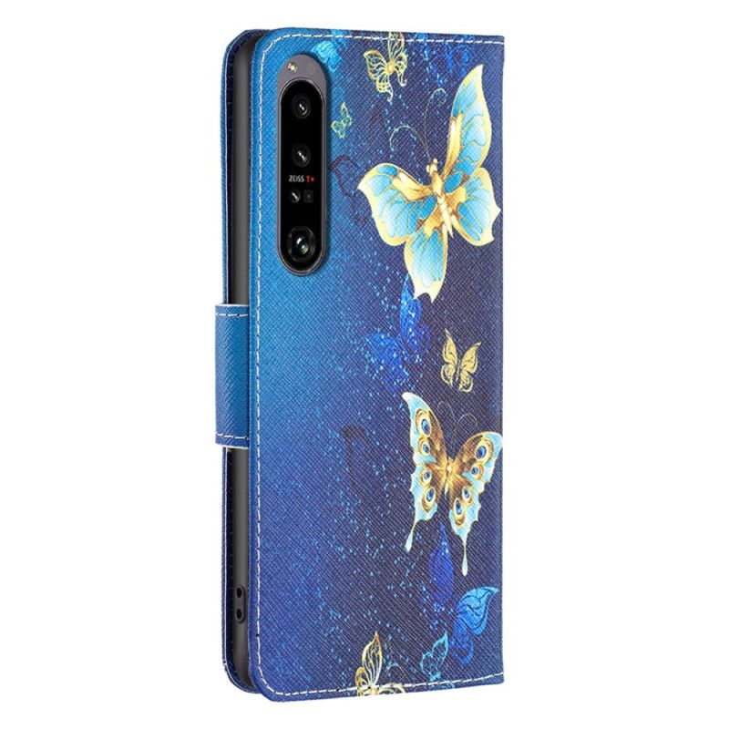 Housse Sony Xperia 1 VI Papillons Dorés