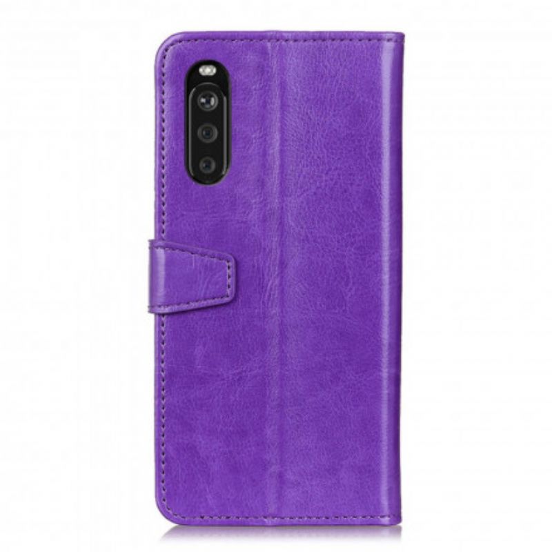 Housse Sony Xperia 10 III Effet Cuir Classique