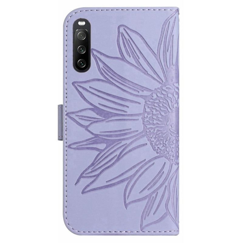 Housse Sony Xperia 10 IV Tournesol et Bandoulière