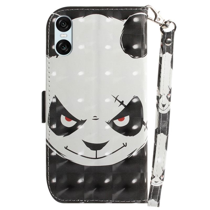 Housse Sony Xperia 10 VI Angry Panda à Lanière