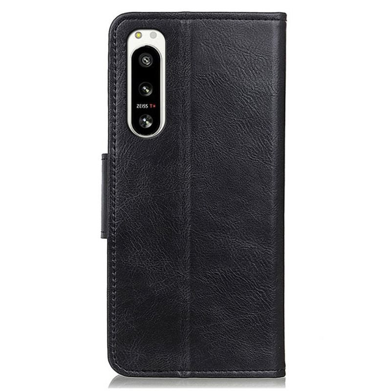 Housse Sony Xperia 5 IV Style Cuir Fermoir Réversible