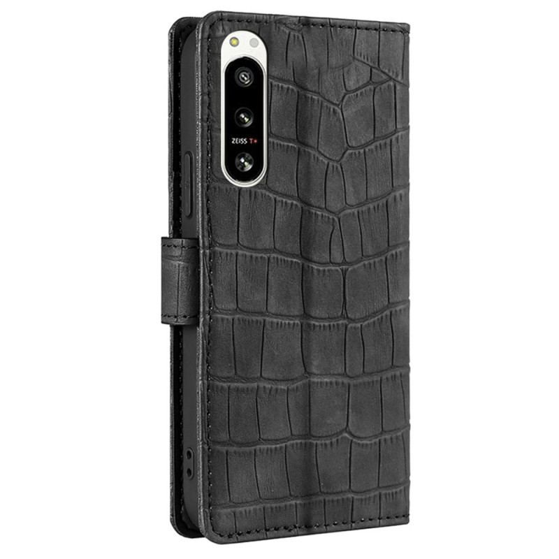 Housse Sony Xperia 5 IV Style Peau de Crocodile