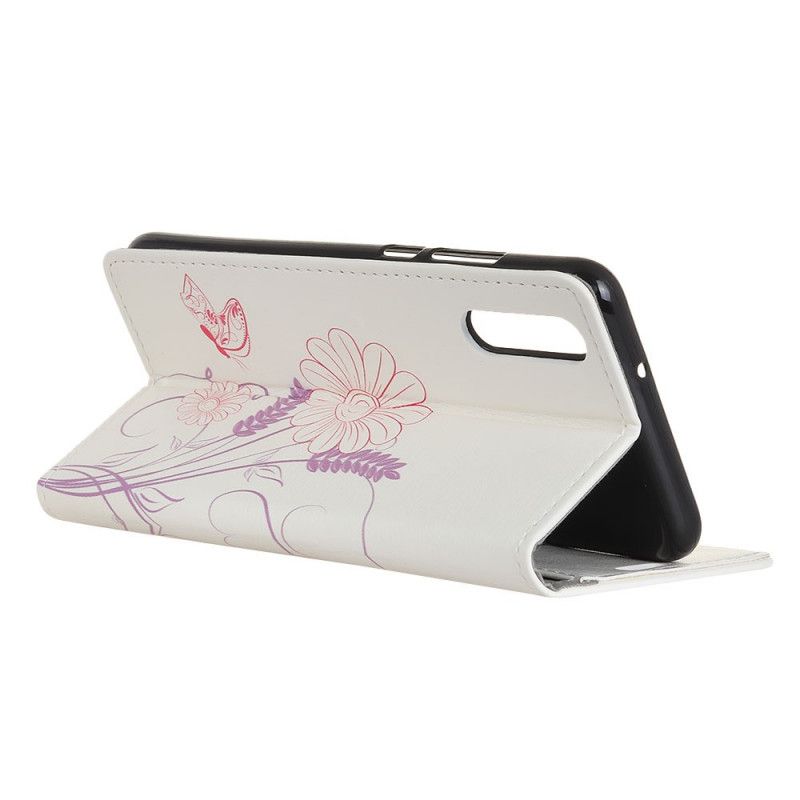 Housse Sony Xperia L4 Dessin Papillons Et Fleurs