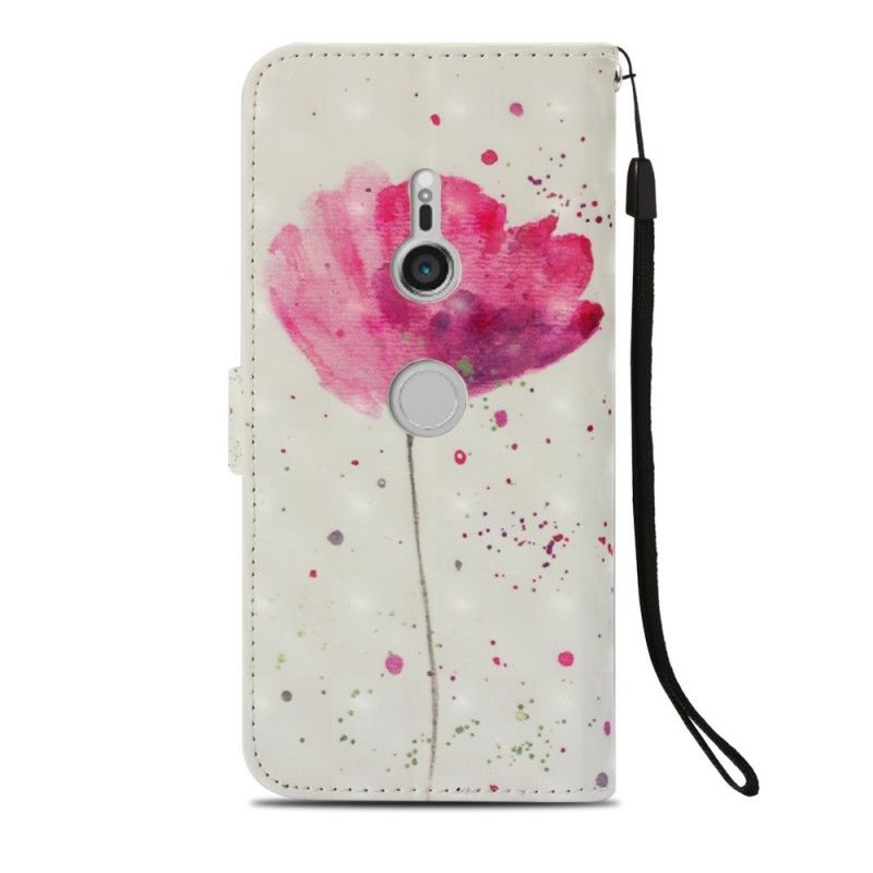 Housse Sony Xperia Xz3 Coquelicot Aquarelle 3d