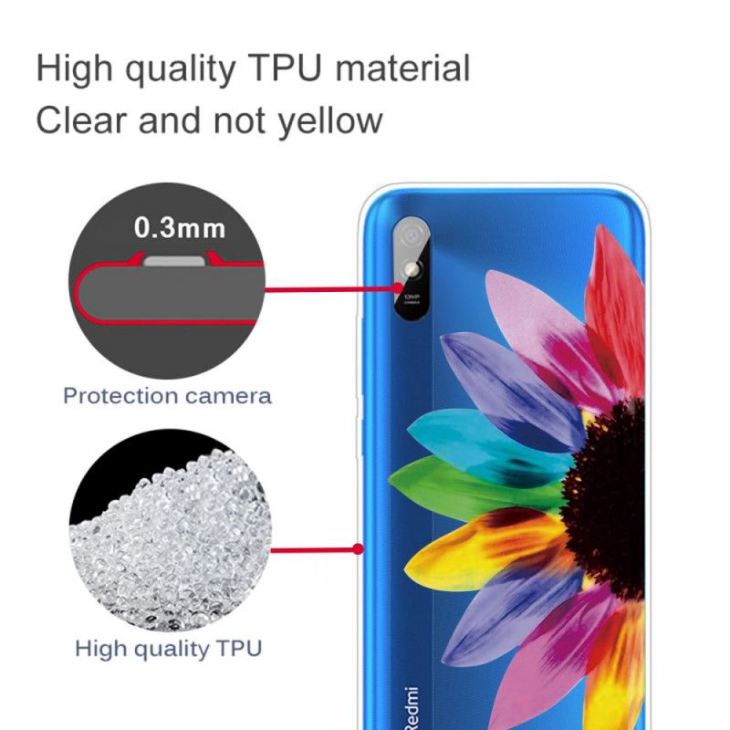 Coque Redmi 9a Fleur Colorée