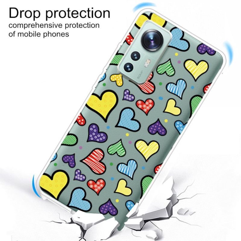 Coque  Xiaomi 12 / 12X  Coeurs Multicolores