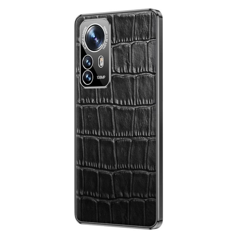 Coque Xiaomi 12 / 12X Cuir Véritable Texture Crocodile