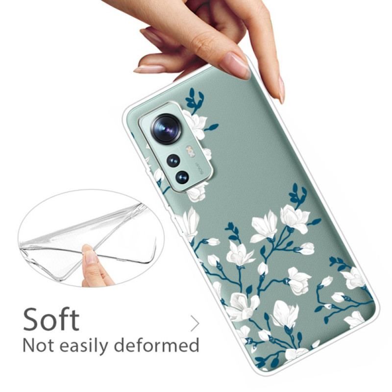 Coque  Xiaomi 12 / 12X  Fleurs Blanches