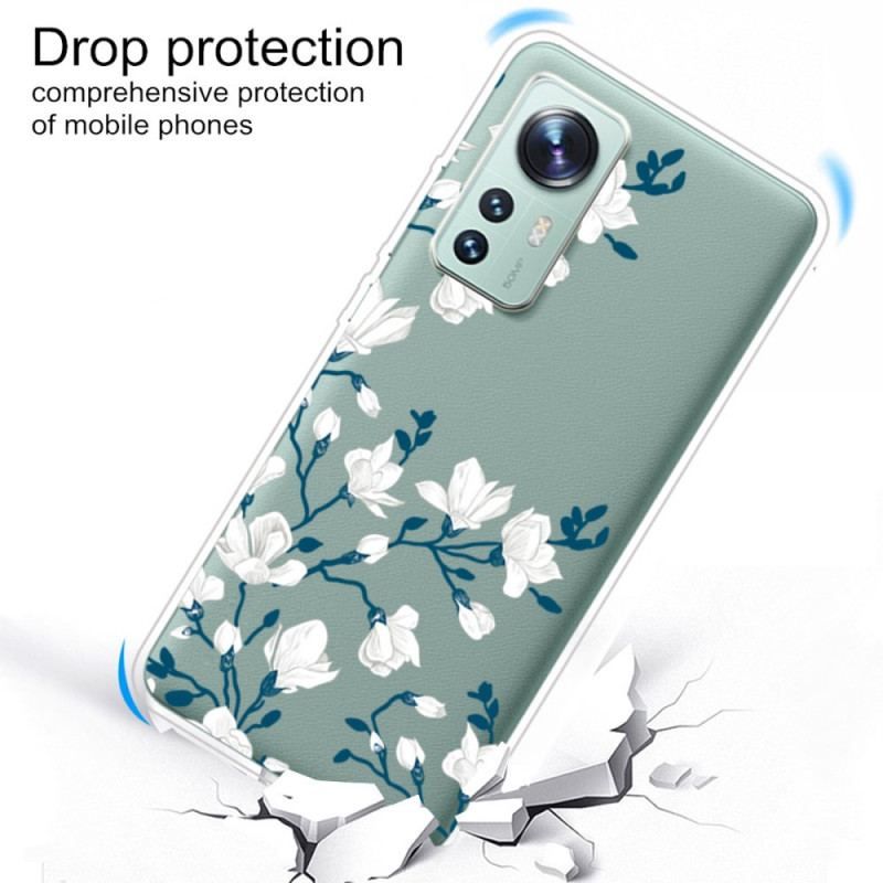 Coque  Xiaomi 12 / 12X  Fleurs Blanches