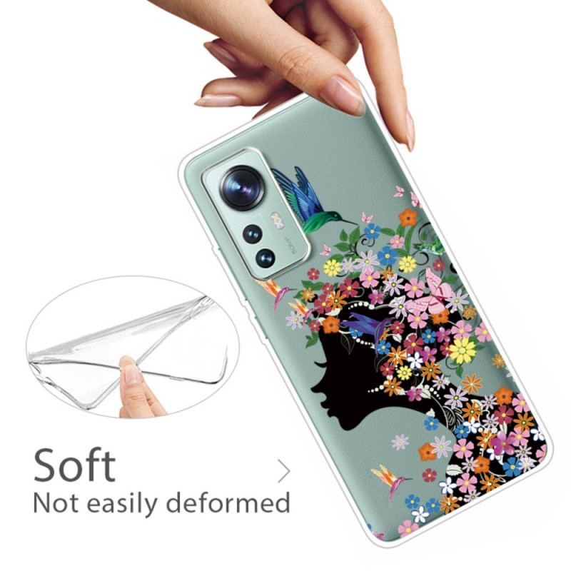 Coque  Xiaomi 12 / 12X  Jolie Tête Fleurie