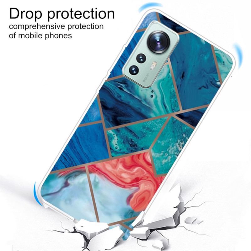 Coque  Xiaomi 12 / 12X  Marbre Géométrique Décliné